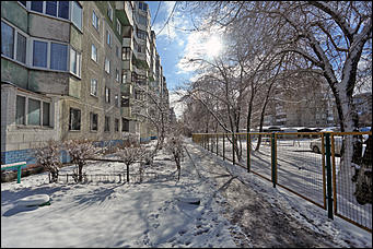16 апреля 2019 г., Барнаул. Екатерина Смолихина   Зима вернулась: фотографии заснеженного Барнаула под апрельским солнцем