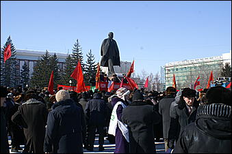 3 марта 2007 г., Барнаул   Митинг протеста "против антисоциальных реформ и повышения цен" в Барнауле
