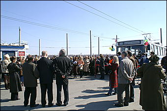 13 апреля 2007 г., Барнаул   Первый белорусский троллейбус в Барнауле