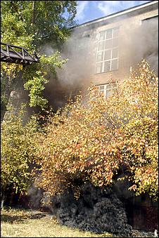 27 сентября 2006 г., Барнаул   Пожарно-тактические учения в главном корпусе АлтГТУ