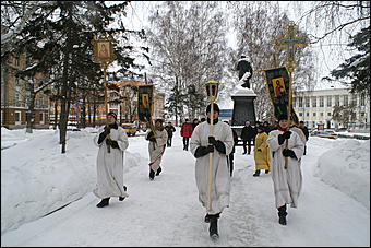 25 января 2009 г., Барнаул   Крестный ход, в честь Дня святой Татианы, в Барнауле