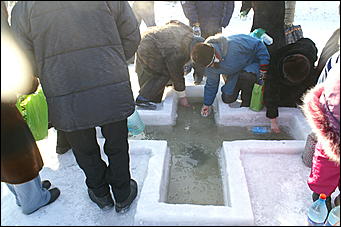 19 января 2010 г., Барнаул   Крещение на Оби в Барнауле