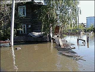    Паводок в Затоне /28 мая 2001/.