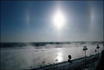 20 ноября 2019 г., Барнаул. Екатерина Смолихина   Как "засыпает" Обь: удивительные фото замерзающей реки