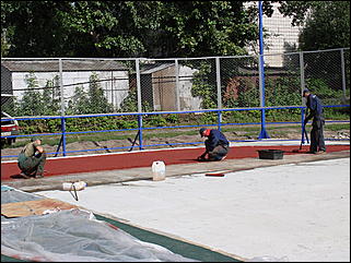 22 августа 2008 г., Барнаул   «Газпром-детям»: в Барнауле строят современную спортплощадку